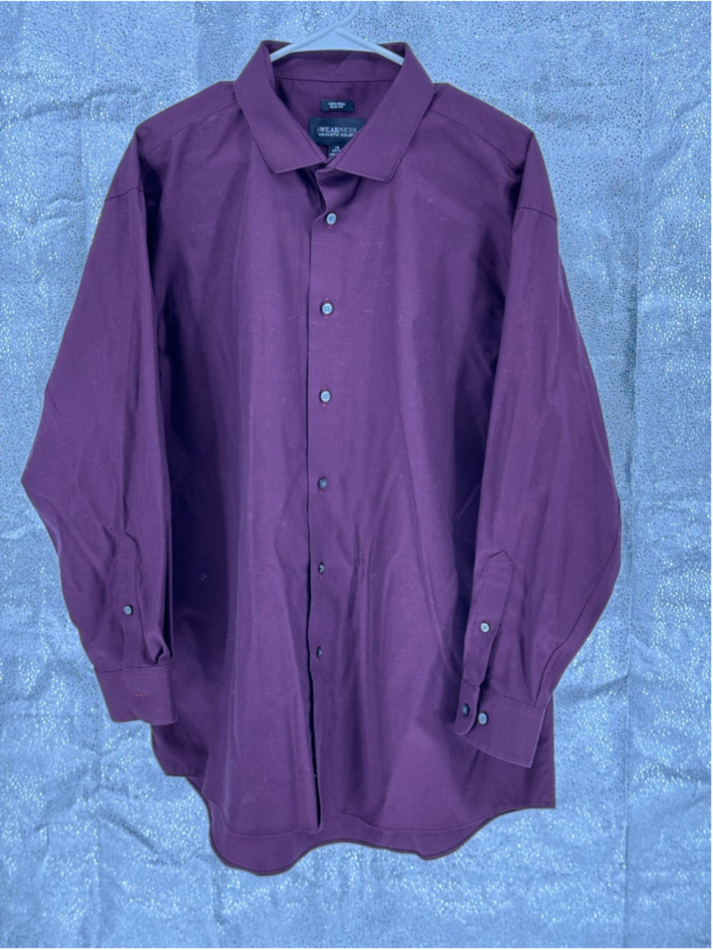 Men's AWEARNESS Kenneth Cole Dress Shirt, Size 18, Purple